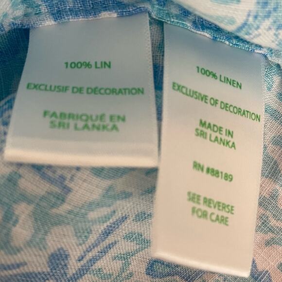 Lilly Pulitzer Coralynn Button Down Shirt Resort White Goombay Grooves Sz L - Picture 6 of 7